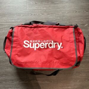 Superdry Large Red Black duffle bag